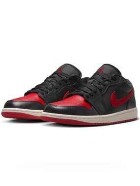 Nike Air Jordan 1 Low Black/Red Women's Sneaker